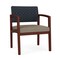 Lesro Lenox Wood Wide Guest Chair Wood Frame, Mahogany, RS Night Sky Back, MD Farro Seat LW1201 - alternate 1
